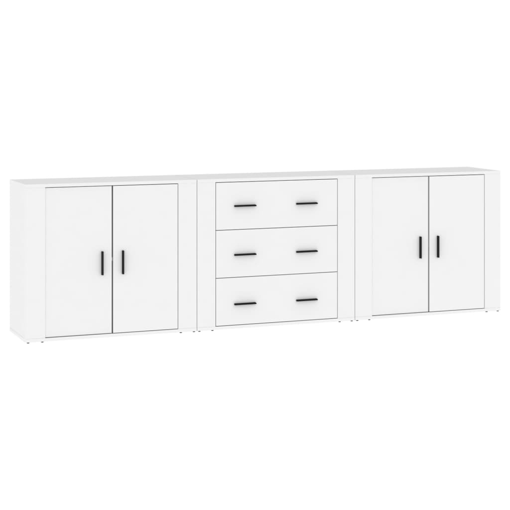 Vidaxl Aparadores de Madera Contrachapada 3 Piezas - Mueble de Almacenaje de Salón