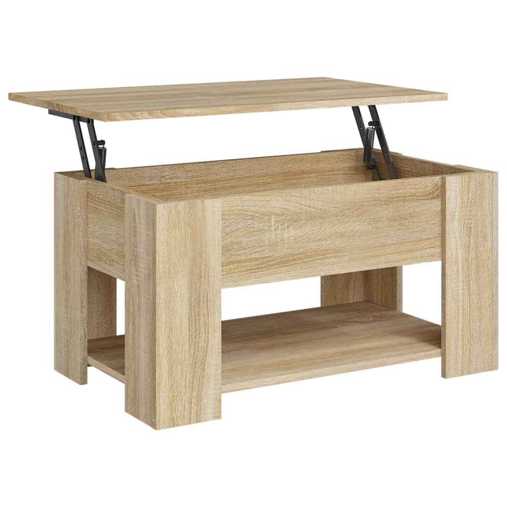 Vidaxl Mesa de Centro de Madera de Ingeniería 79x49x41 Cm Blanco