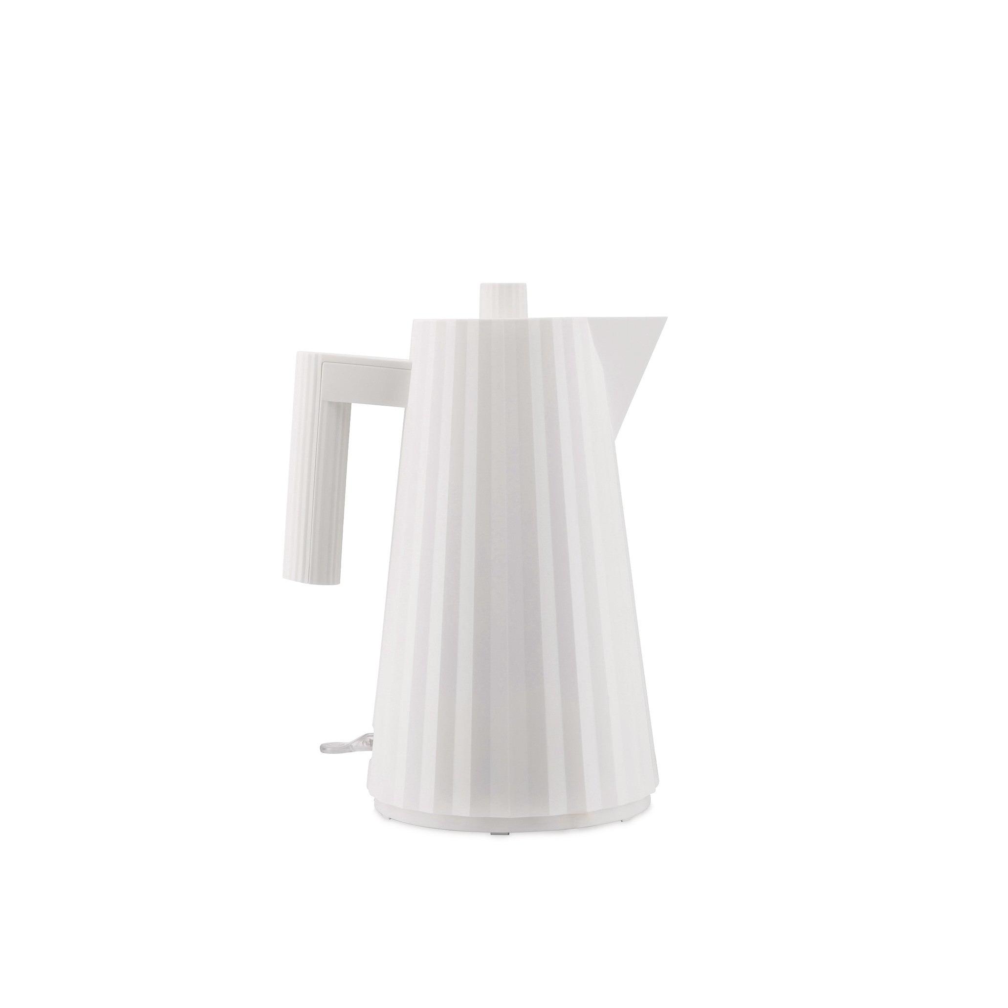 Alessi Plissé MDL06/1 W - Hervidor Eléctrico de Design, en Resina Termoplástica, Enchufe Europeo 2400W, 100cl, Blanco