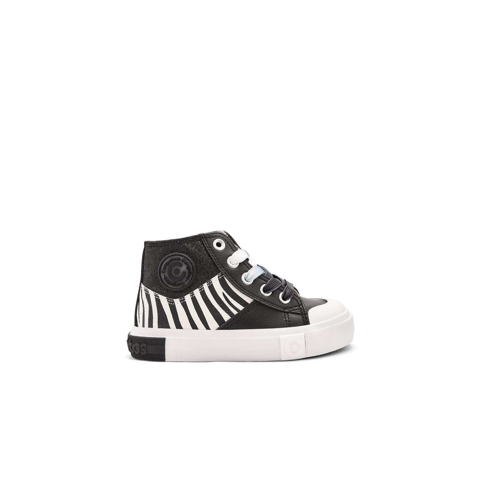 Conguitos - Zapatillas Altas de Niña Estampado de Zebra para Niña