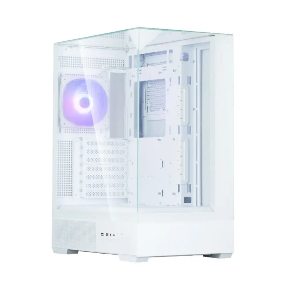 Torre PC Caja Zalman P40 Prism Atx 3xvent 120mm Argb 2xusb 3.0 Blanco Sin Fuente
