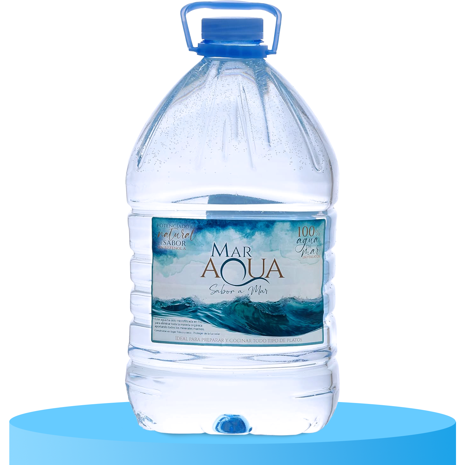 Agua de Mar Hipertónica 5L, Rica en Minerales, Equilibra el PH, Fortalece el Sistema Inmunológico, Ultrafiltrada en Frío