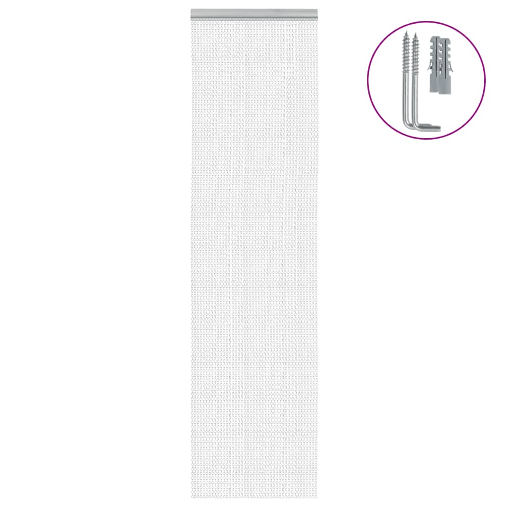 vidaXL Mosquitera de cadena para puerta aluminio Dimensiones 56 x 186 cm,  56 x 202 cm,  80 x 201 cm y mas