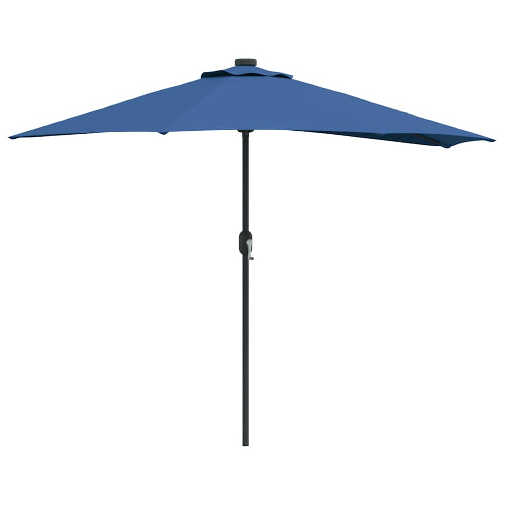vidaXL Sombrilla de jardín Azul azur 294 x 150 x 224 cm