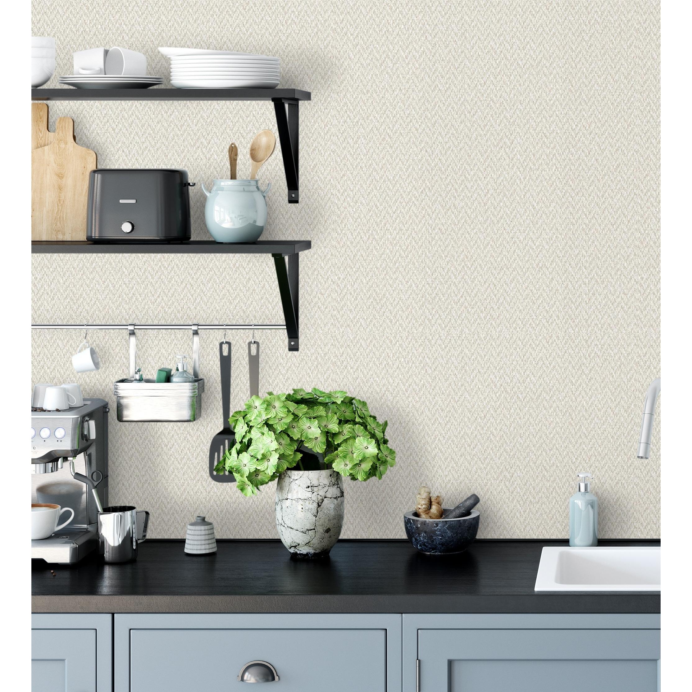 Papel pintado vinílico de espigas de fibra de yute con textura en relieve - Dakar 681181 de GAULAN - Rollo de 10 m x 1,06 m