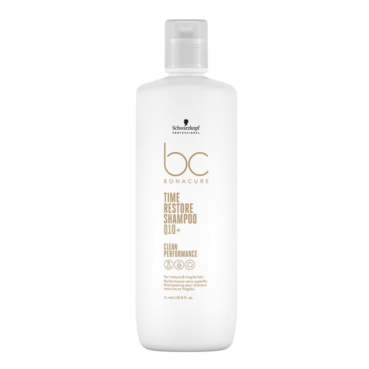 Schwarzkopf Professional Bonacure Time Restore Shampoo 1000 Ml. / Champú fortificante para cabello maduro y frágil.