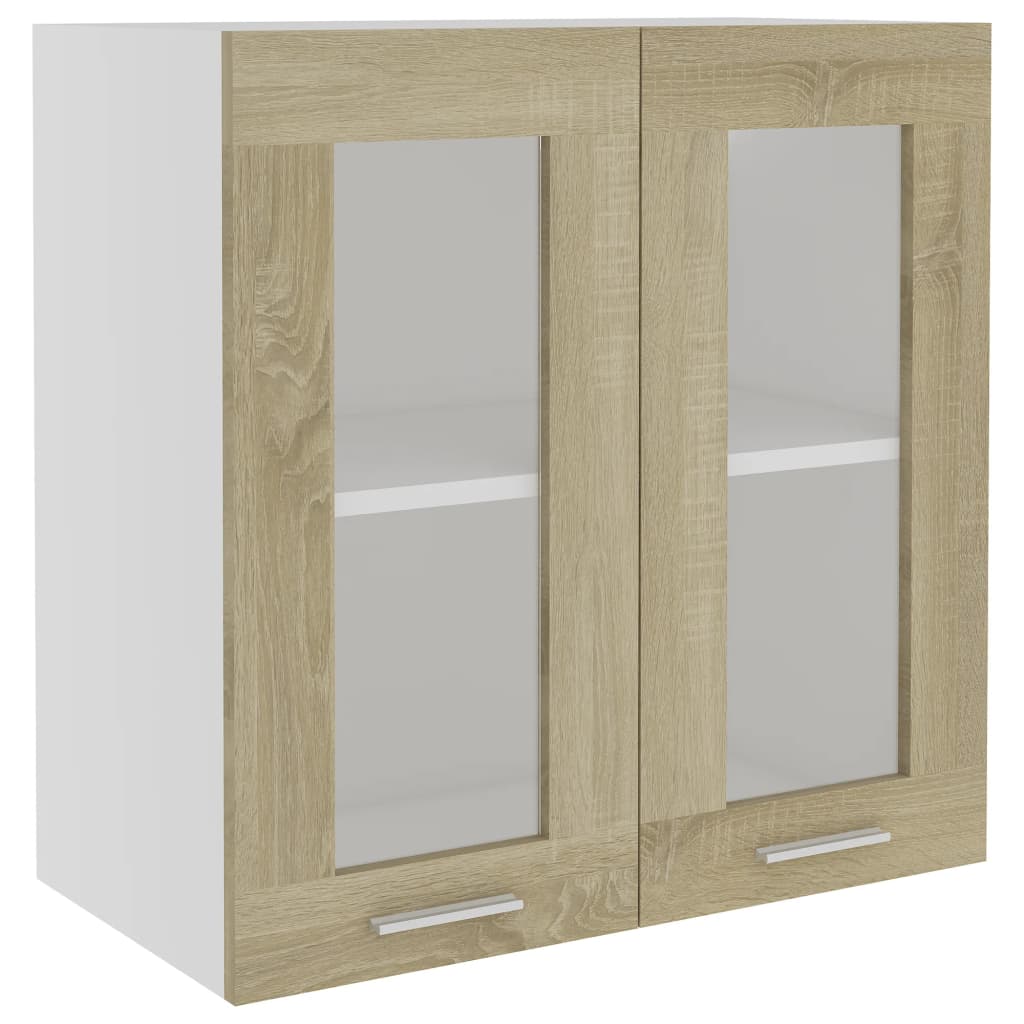 vidaXL Vitrina colgante "Lyon" roble Sonoma 60x31x60 cm madera de ingeniería