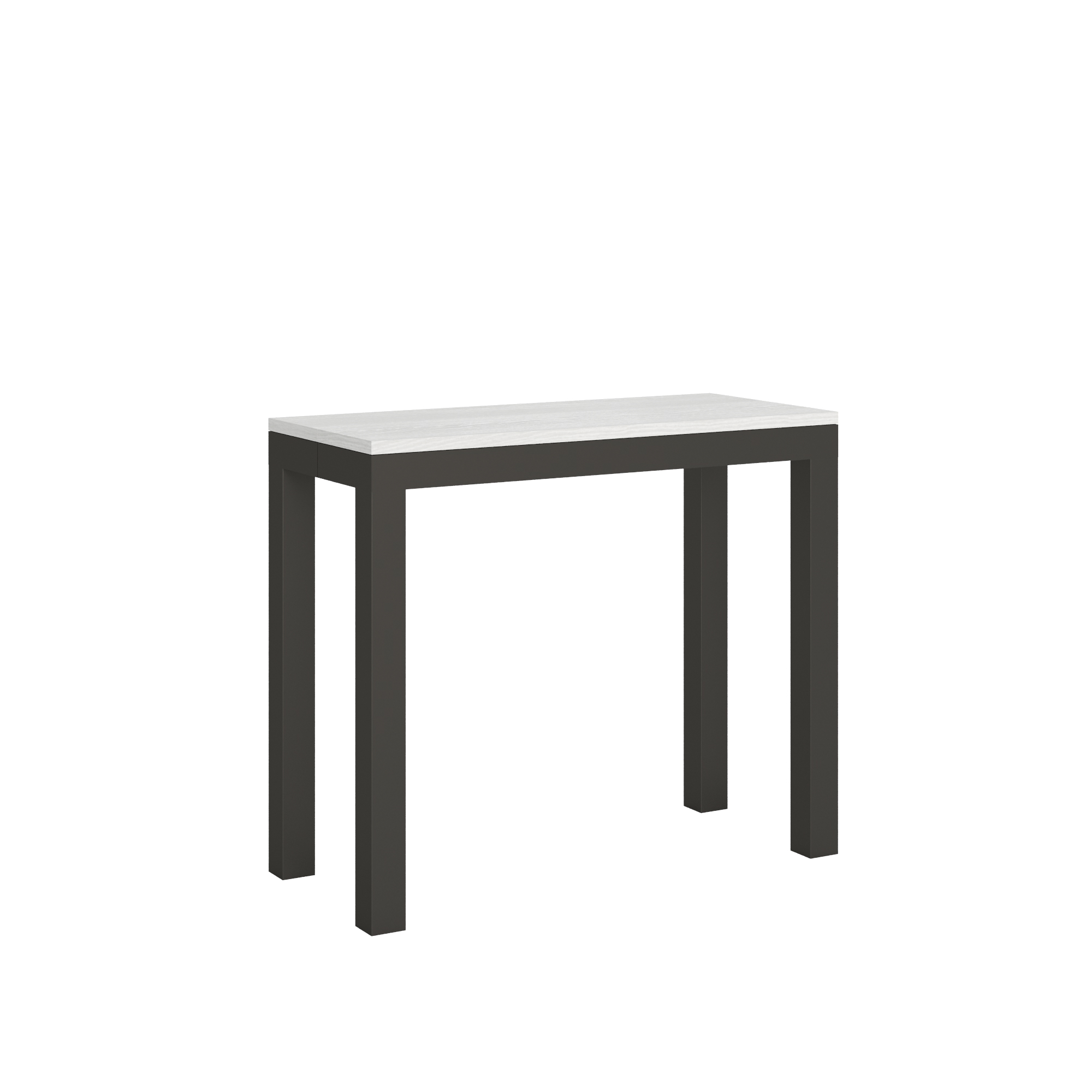 Consola extensible 90x40/300 cm Everyday Evolution Blanco Fresno Estructura Antracita - Itamoby