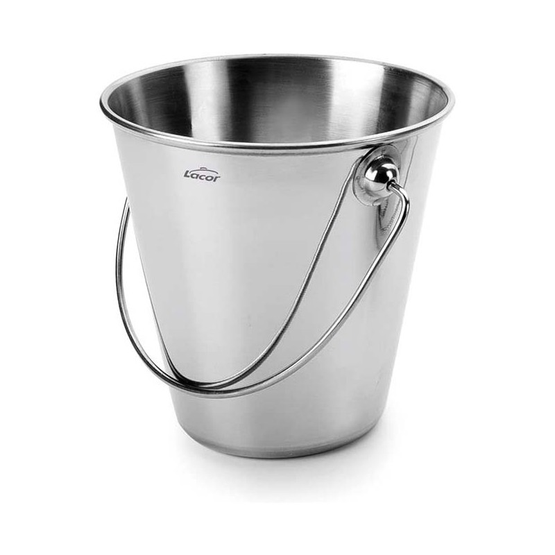 LACOR Cubo De Acero Inoxidable Lacor 12 Cm | Diseño Resistente Y Funcional | Ideal Para Cocina Profesional Y Hogar