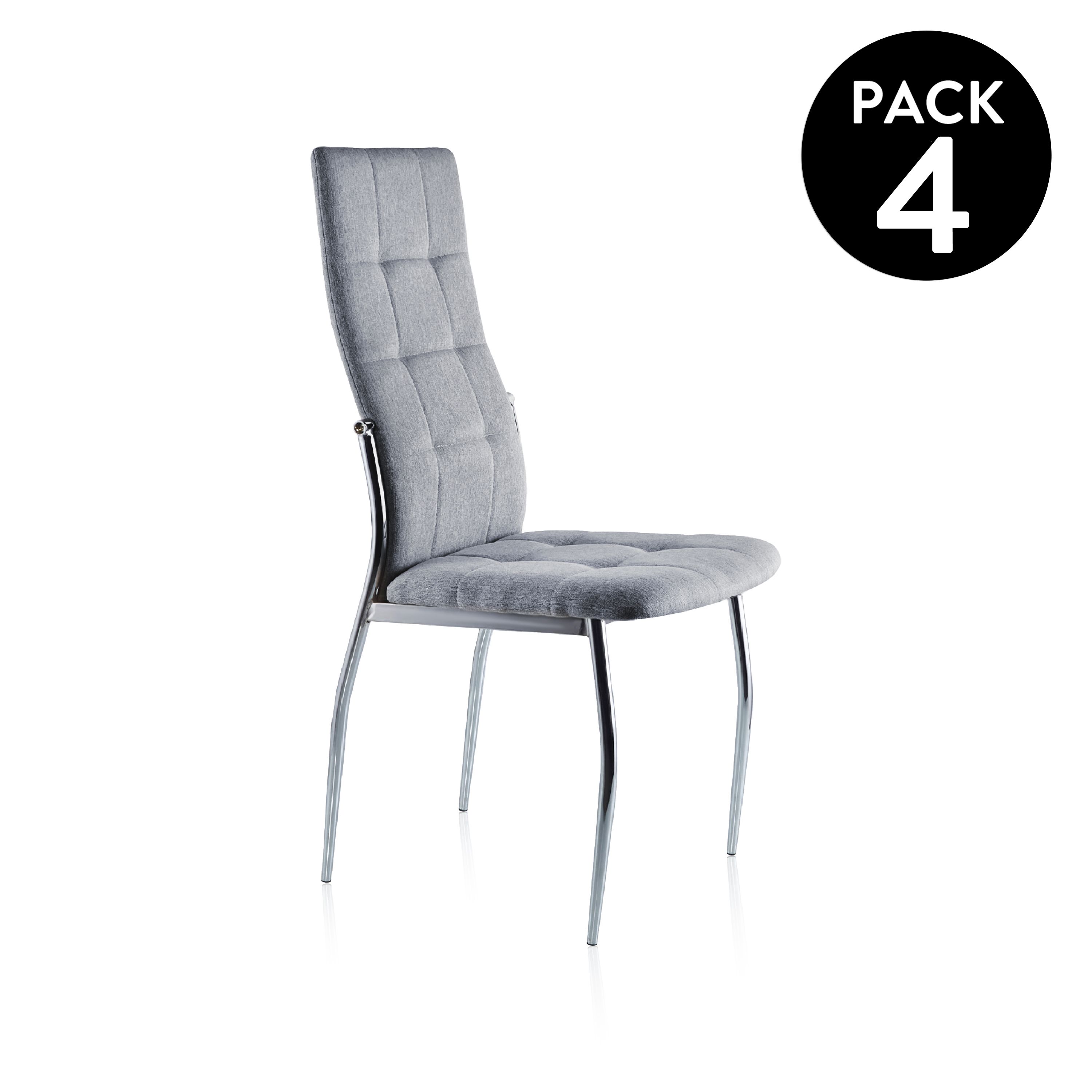 duehome - Pack 4 sillas de comedor Diana
