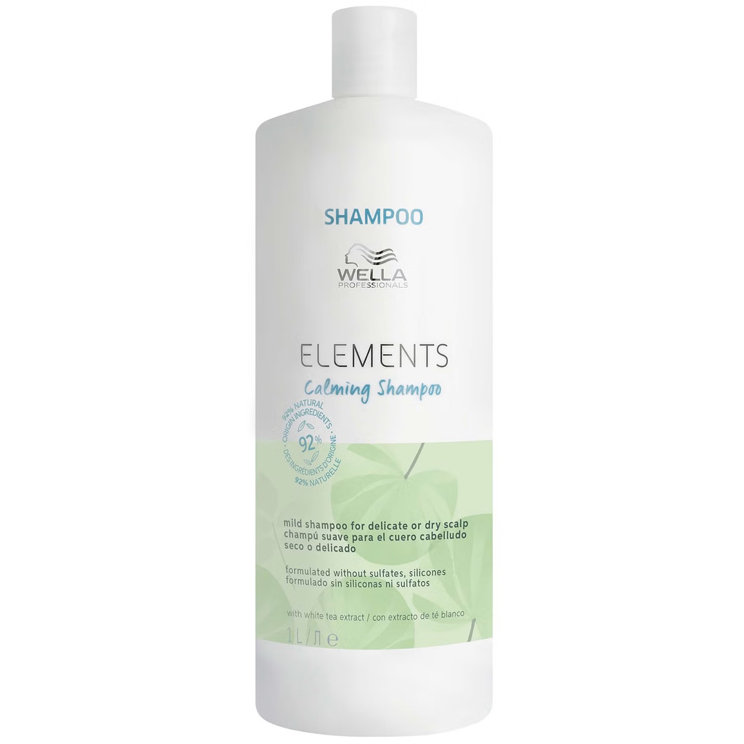 Wella Professionals Elements Calming Shampoo / Champú suave especialmente formulado para calmar y equilibrar el cuero cabelludo sensible.