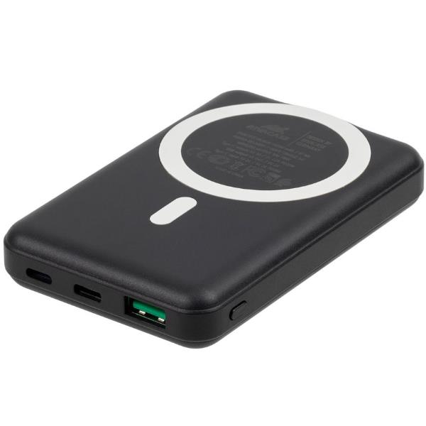 Rivacase VA2604 batería externa Polímero de litio 10000 mAh Cargador inalámbrico Negro
