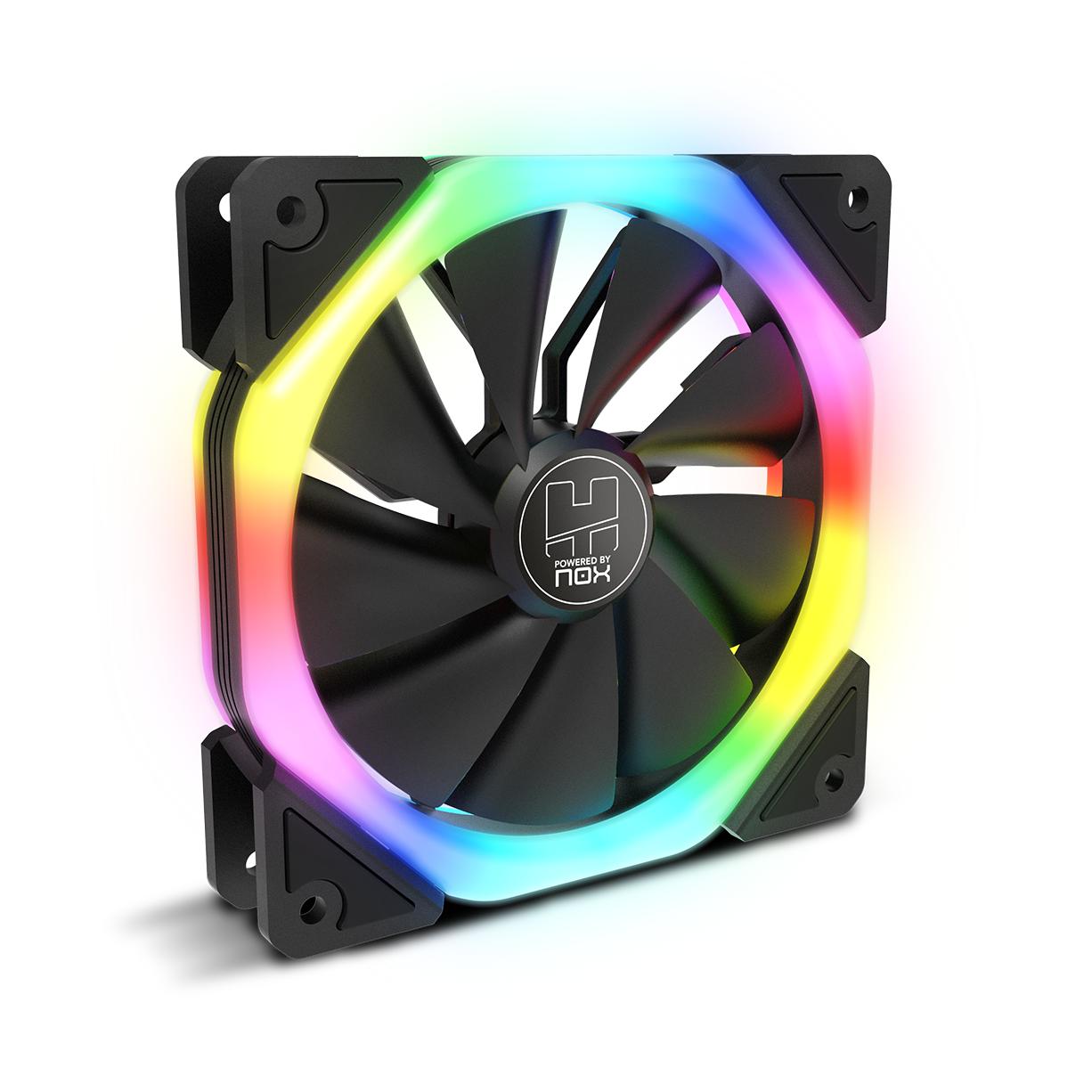 NOX S-Fan 12 cm ARGB Dual Ring Negro