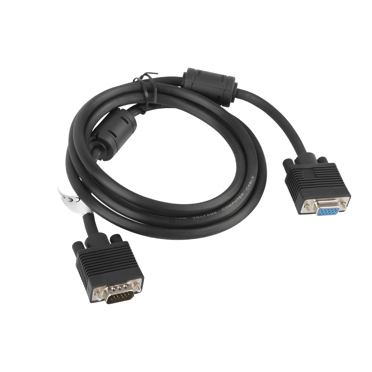 Lanberg Cable VGA LANBERG con Núcleo de Ferrita, Extensor Macho a Hembra, 1.8m Negro