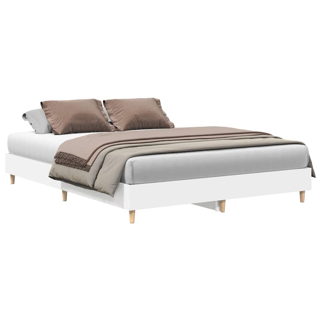 vidaXL Estructura de cama sin colchón blanca 140x200 cm