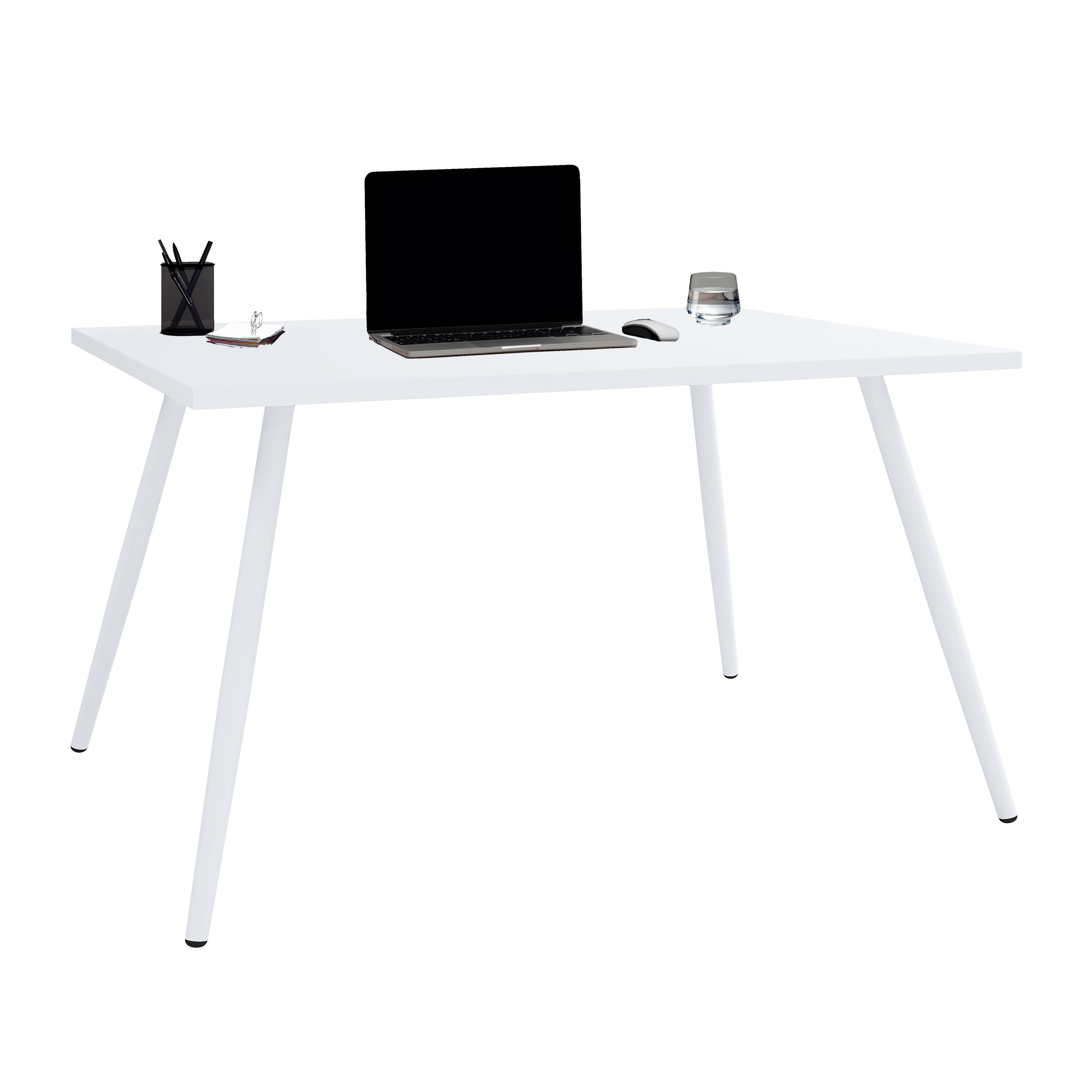Schreibtisch Computertisch Bürotisch Skandanivischer Retro Look Salia 160x80 cm