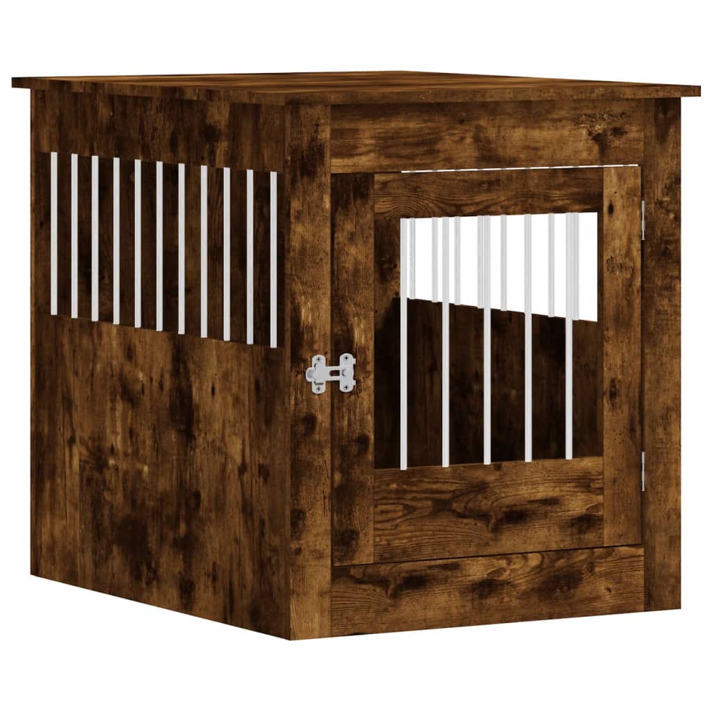vidaXL Jaula para Perros Caseta Perrera Refugio Madera de Ingeniería Color Roble Sonoma,  Blanco,  Negro y mas