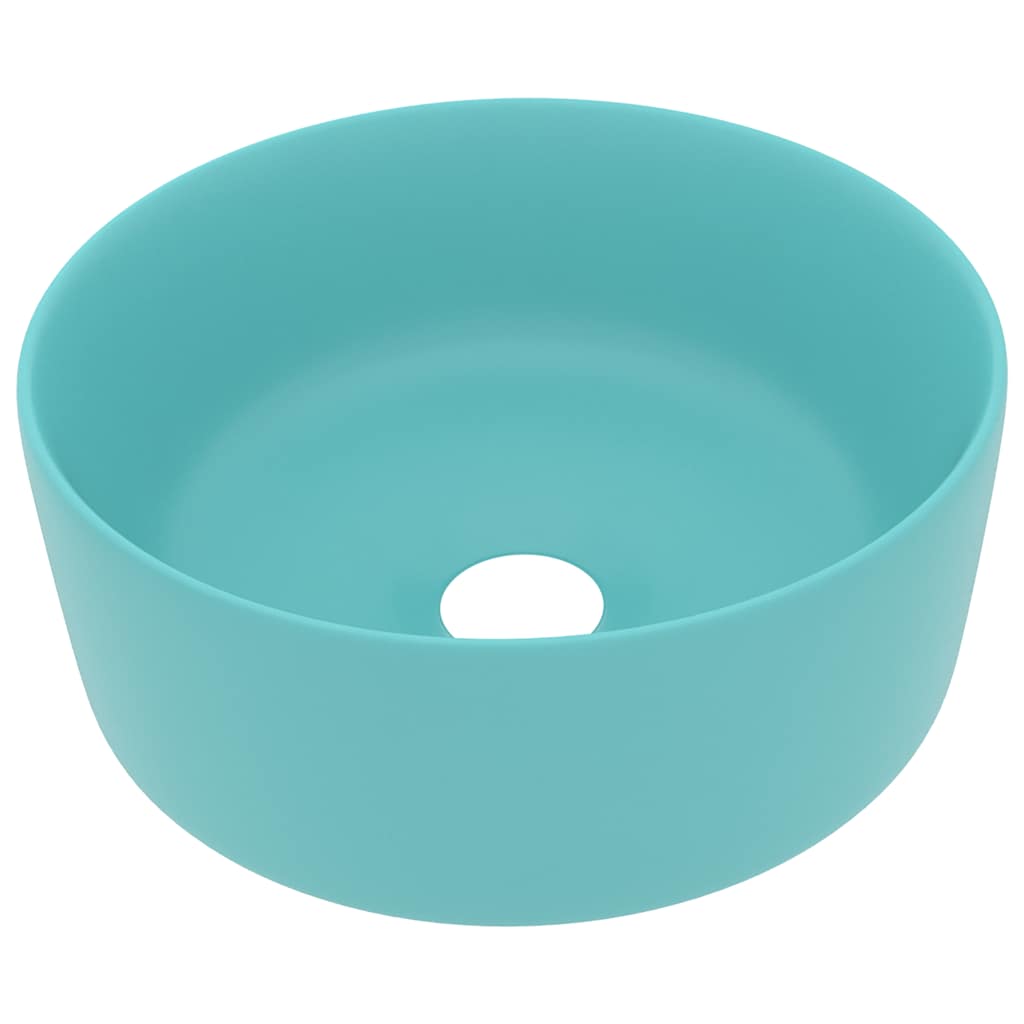 vidaXL Lavabo de Lujo Redondo Cerámica 40x15 cm Vasija Aseo Inodoro Multicolor