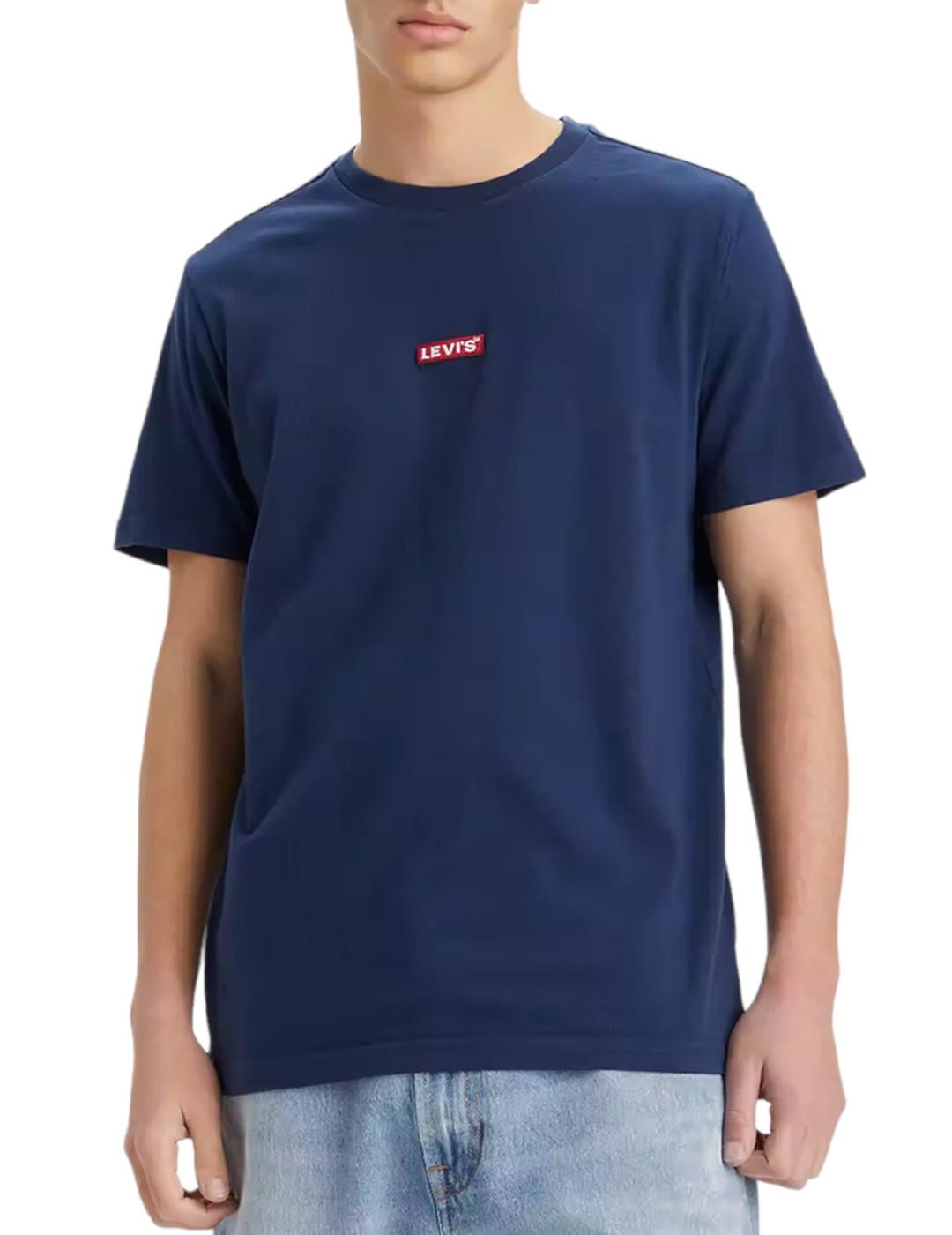 Levi's - Camiseta Levis Relaxed Hombre Azul Marino Cómoda Todo el Día