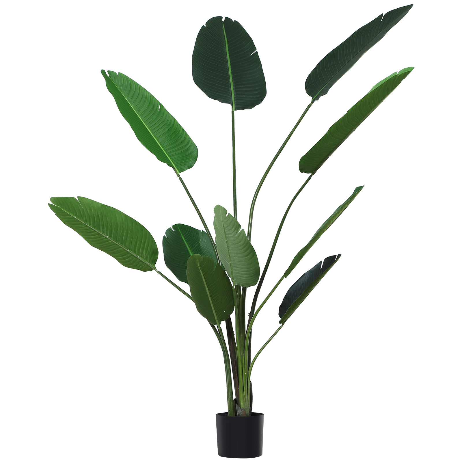 Outsunny Planta de Decoración Artificial de Palma Árbol Realista con Maceta para Exterior e Interior No Requiere Instalación