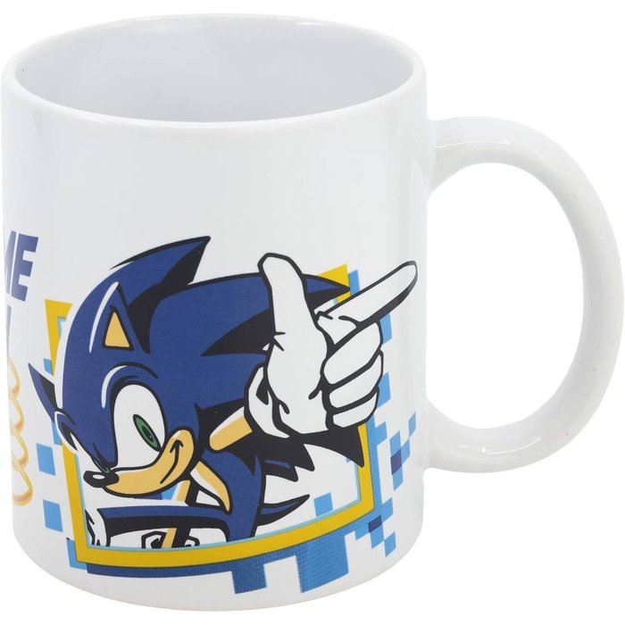 STOR TAZA CERAMICA 325 ML. EN CAJA REGALO SONIC GAME SONIC GAME ON WH 11x8x10 Cms.