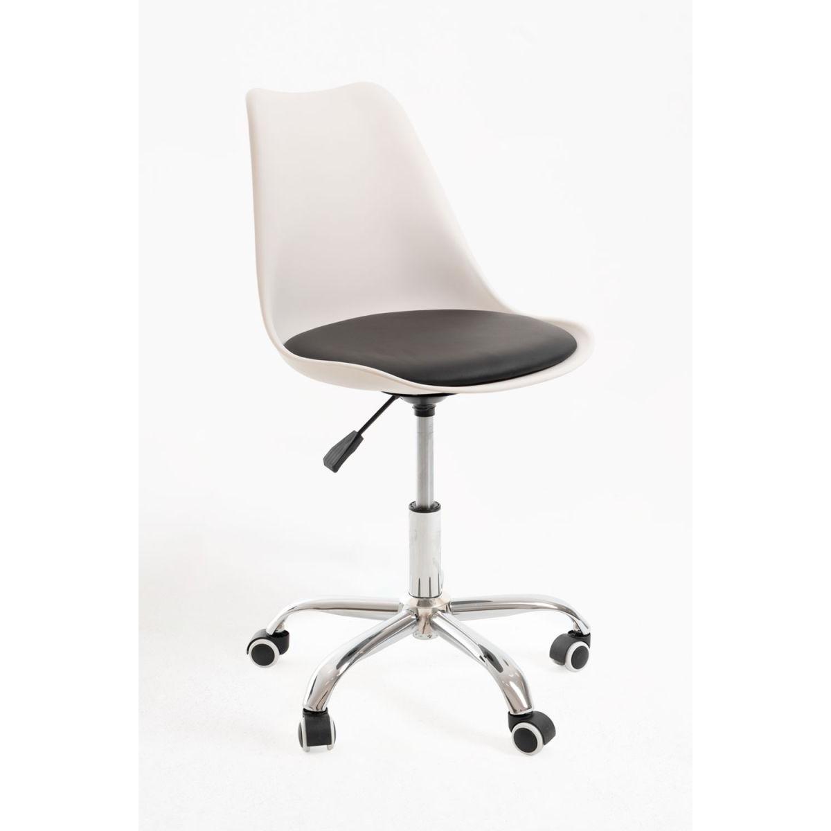 Regalos Miguel - Silla de Oficina Blanca y Negro Neo - Máxima Ergonomía - Ideal para Escritorio y Gaming