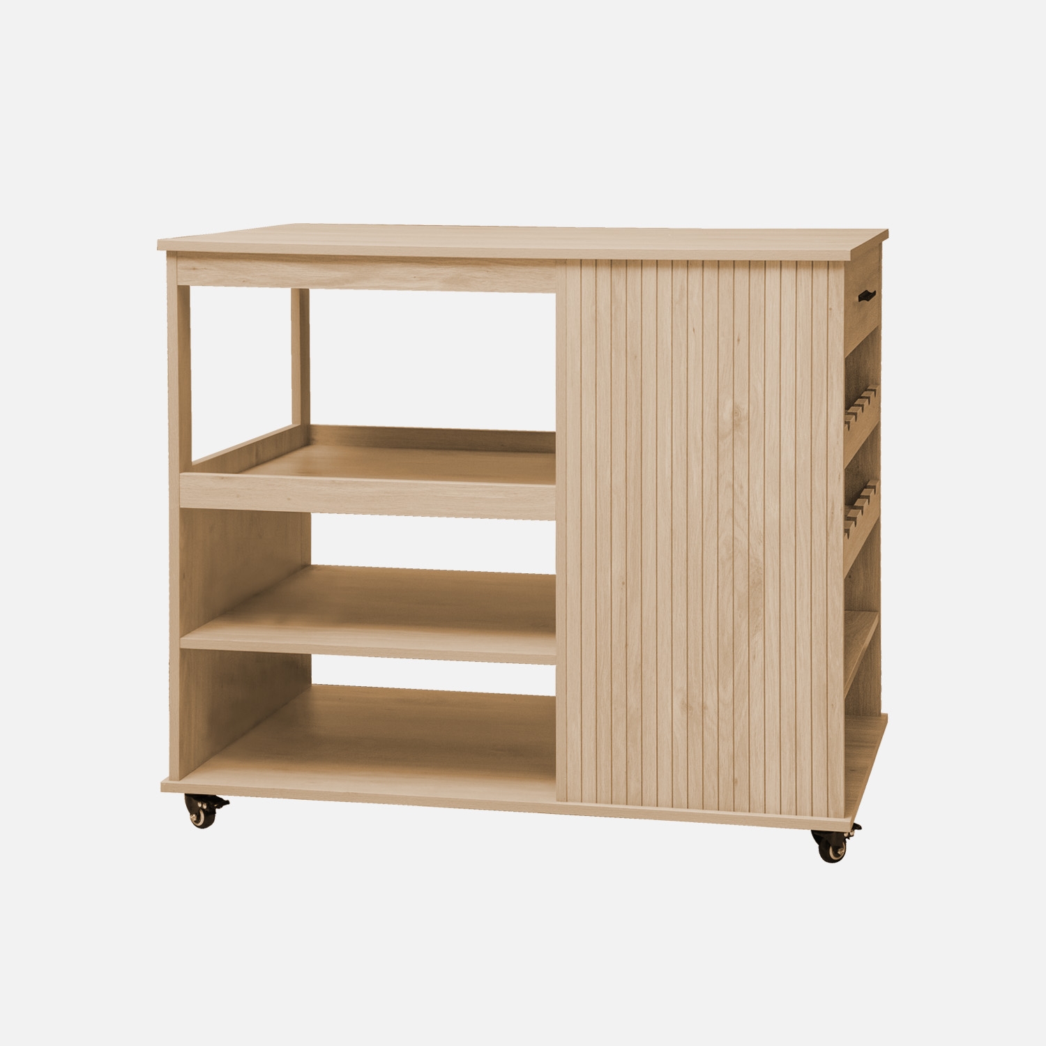 sweeek - Carro de cocina con soporte para botellas, 5 estantes , Batz , 100x60x89