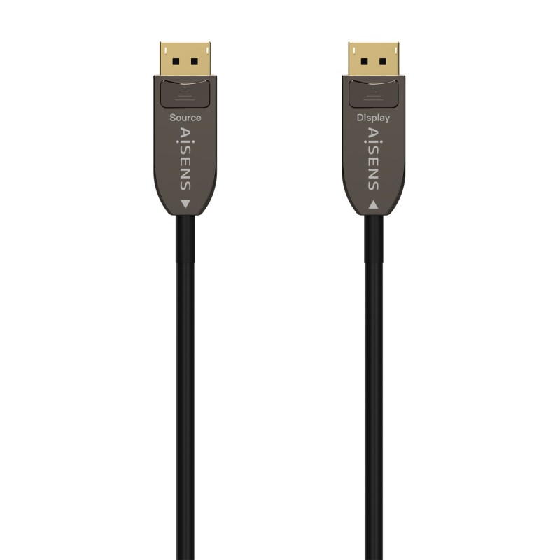 AISENS - Cable DISPLAYPORT AOC V1.4 8K@60Hz 4K@120Hz 4:4:4 32.4Gbps, DP/M-DP/M, Negro, 30M A155-0609