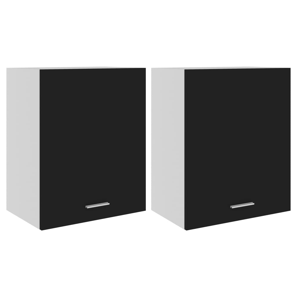 vidaXL Armarios colgantes "Lyon" (2 unidades), color negro, 50 x 31 x 60 cm, madera de ingeniería