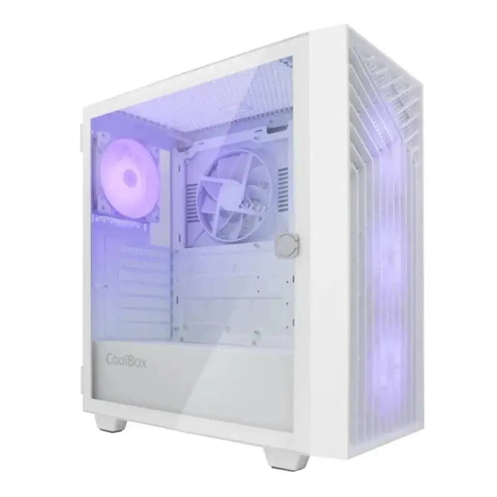 Torre PC Carcasa Coolbox GA300 Grid Line ARGB Blanco USB-C 3.2