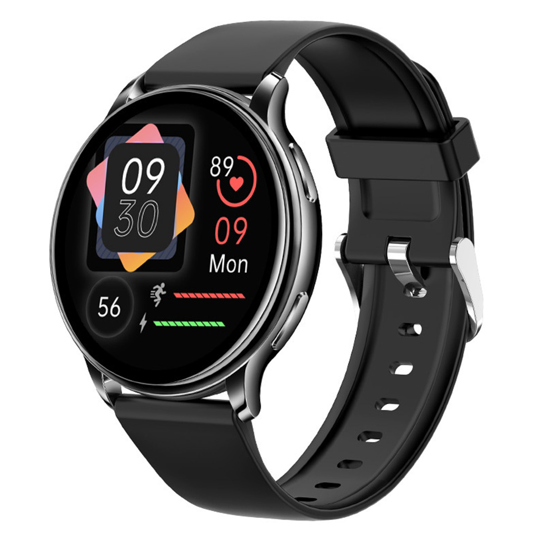 Reloj inteligente con monitorización de temperatura y rastreador de actividad física.