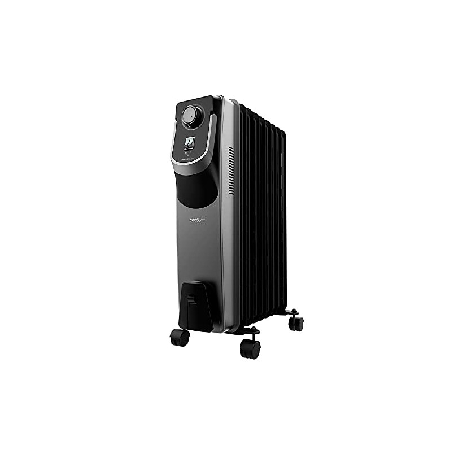 Cecotec Radiador Eléctrico de Aceite ReadyWarm 9000 Space 360 Black. 9 Módulos, Bajo Consumo, 2000 W, 3 Niveles, Recogecables