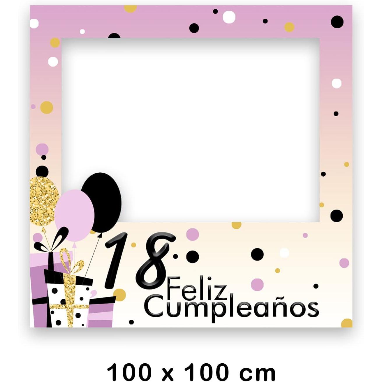 Photocall Feliz 40 Cumpleaños, 80 x 80 cm, Regalos para Cumpleaños, Photocall Económico y Original, Ideas para Regalos