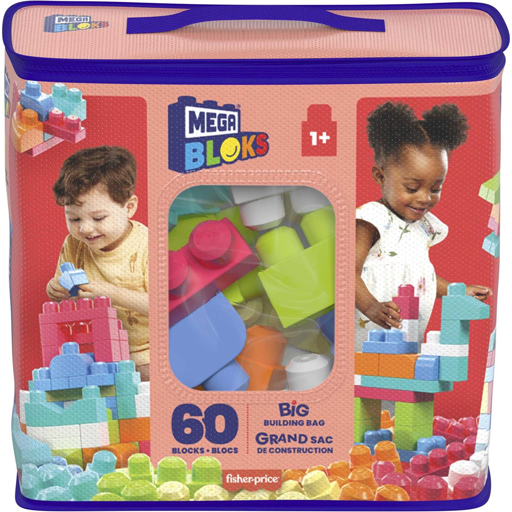 Bolsa Construccion Mega blocks 60 Piezas Rosa (Mattel DCH54)