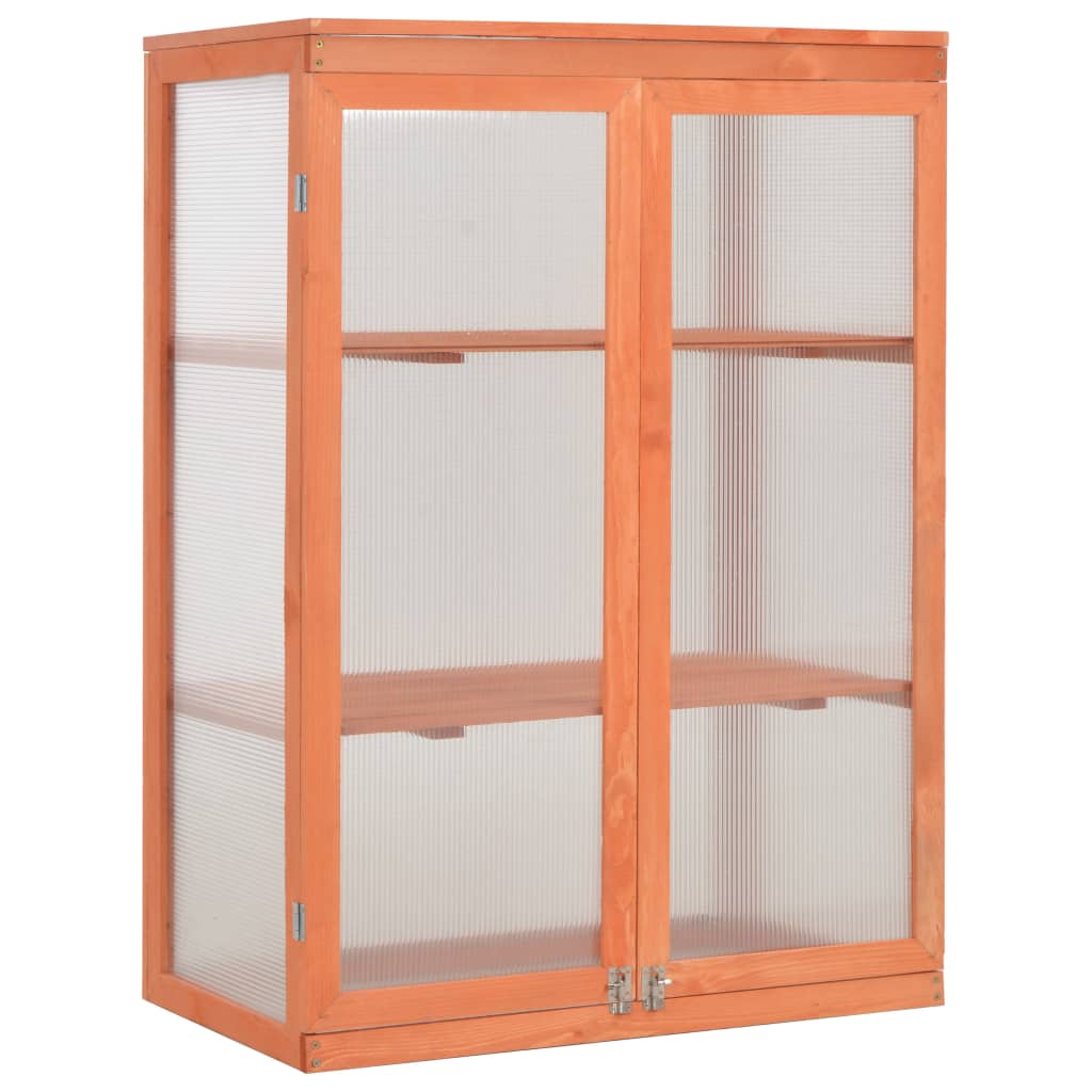 vidaXL Invernadero de madera 75x47x109 cm