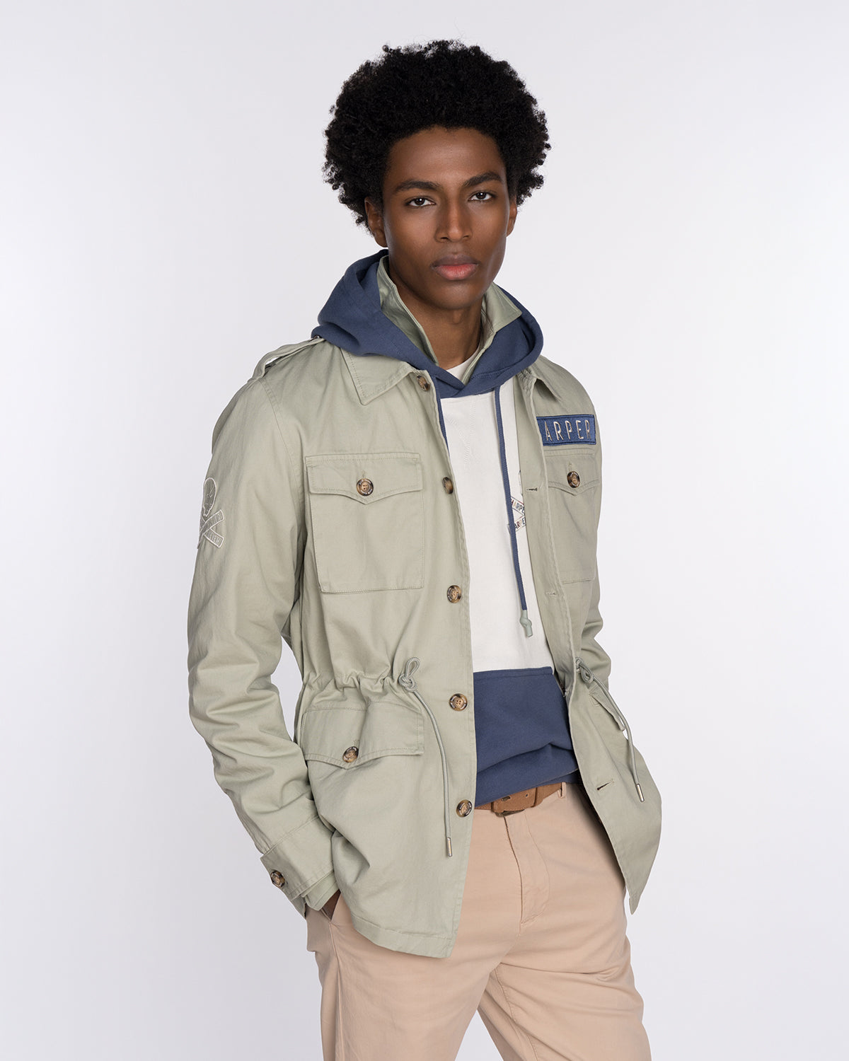 Harper & Neyer Chaqueta de Hombre Militar