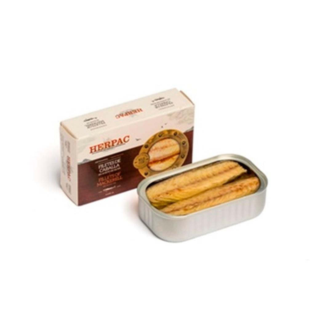 Salazones HERPAC HERPAC - Filetes de caballa artesanales en aceite de oliva - Fuente de Omega 3