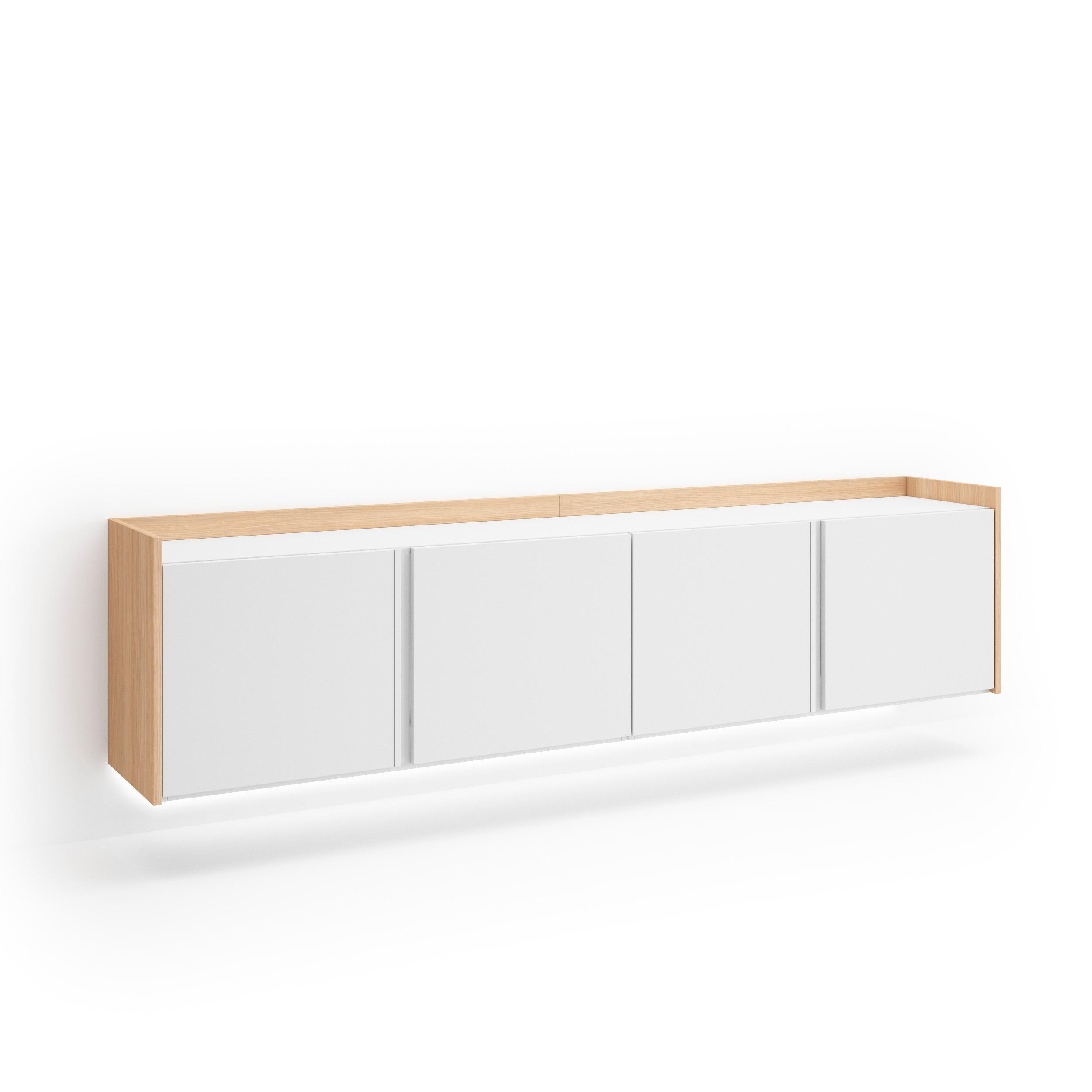 Mueble TV, Televisión, 207x35x50cm, Para TV hasta 80", Colgado, Suspendido, LED
