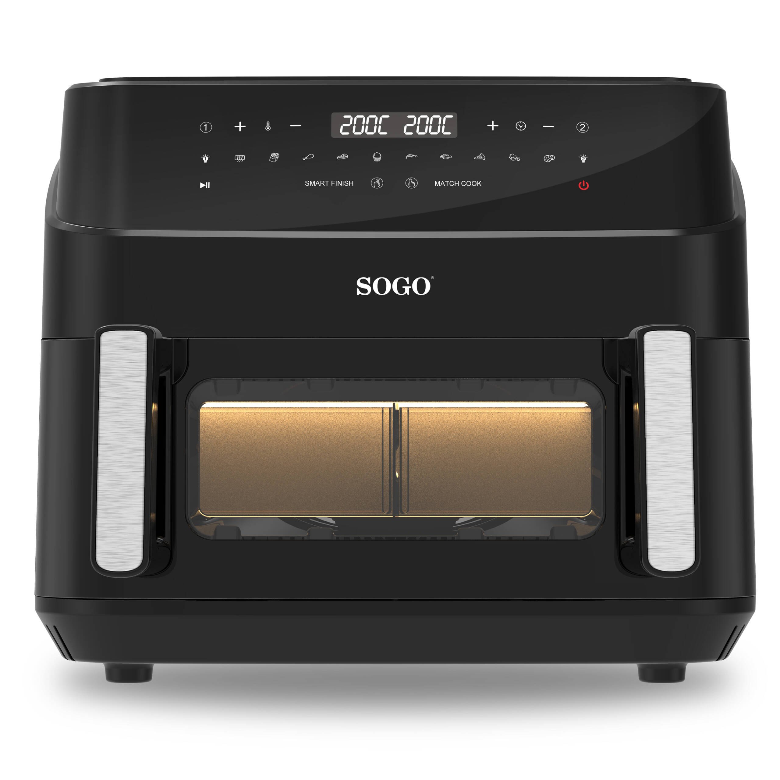 Freidora de aire Sogo cesta  MAXI 1 x 10,5 L con division 2600W