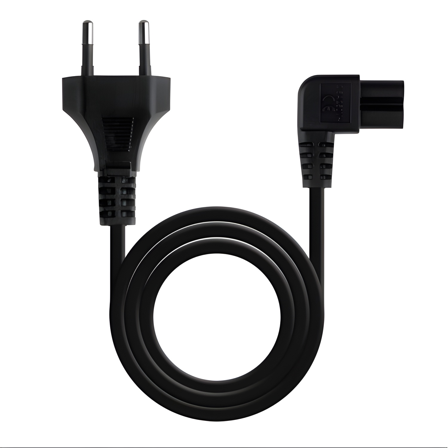 Cable alimentación acodado nanocable 10.22.0503/ cee7/16 macho - c7 hembra/ 3m/ negro