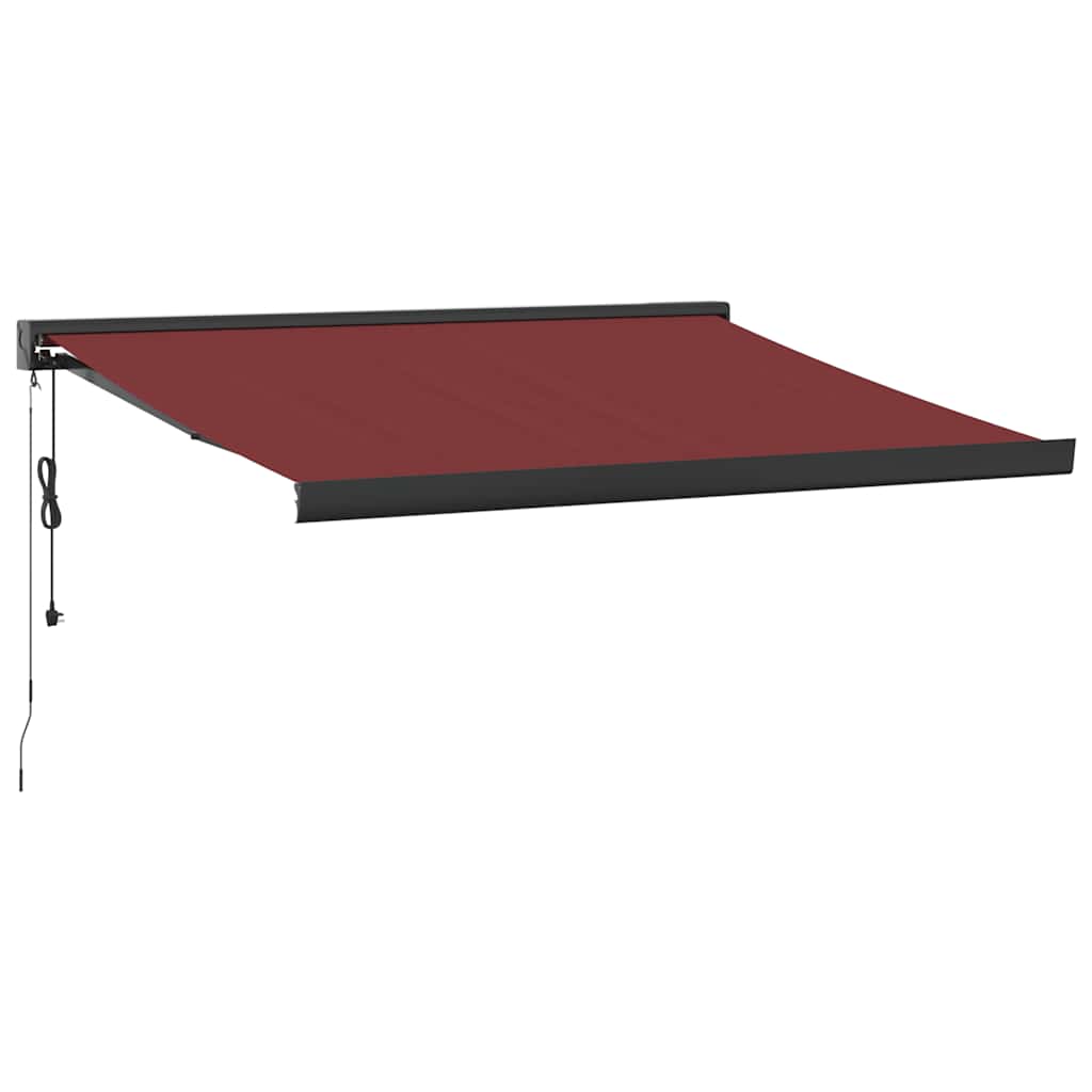 vidaXL Toldo retráctil automático burdeos 350x250 cm