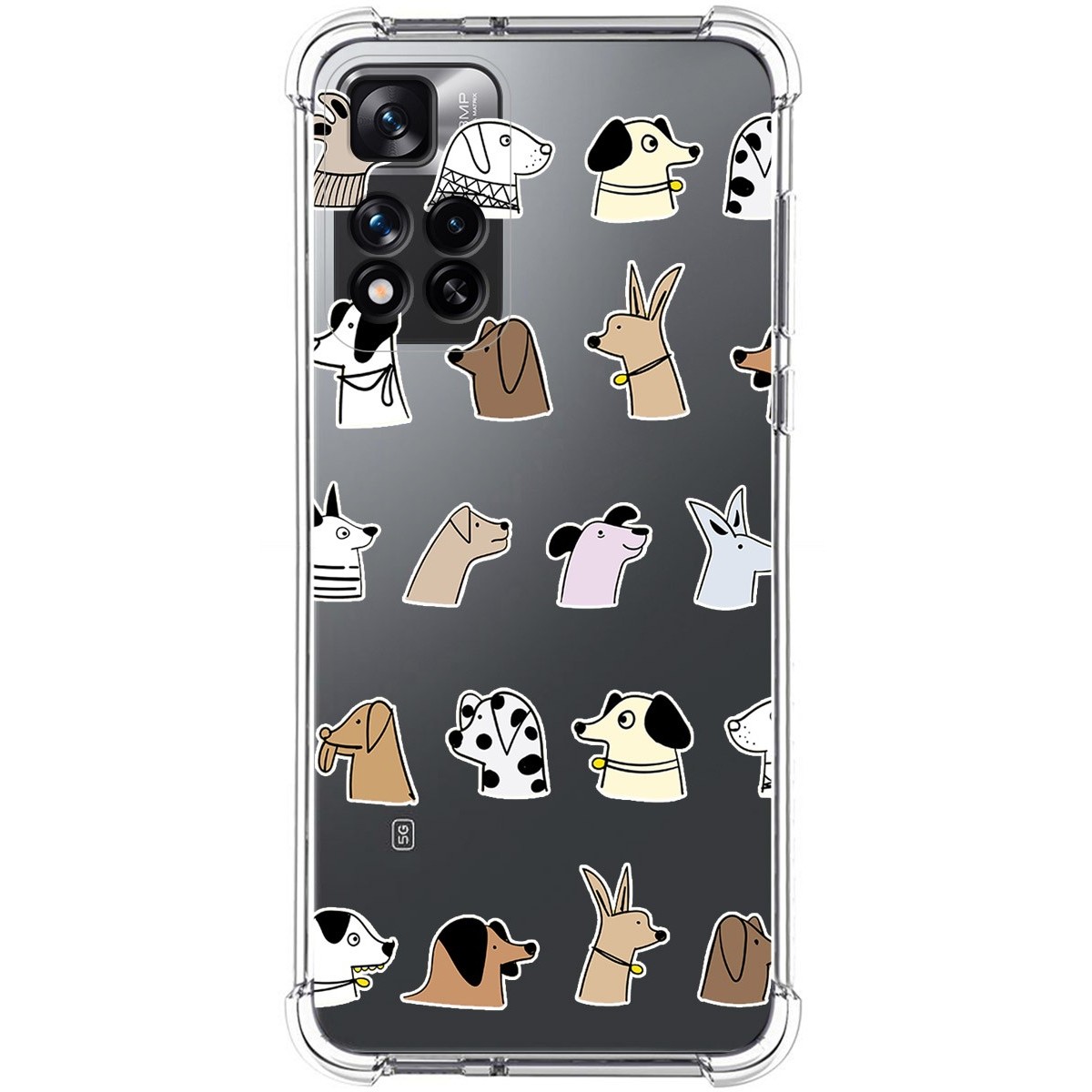 Funda Silicona Antigolpes para Xiaomi Redmi Note 11 Pro+ Plus 5G diseño Perros Dibujos
