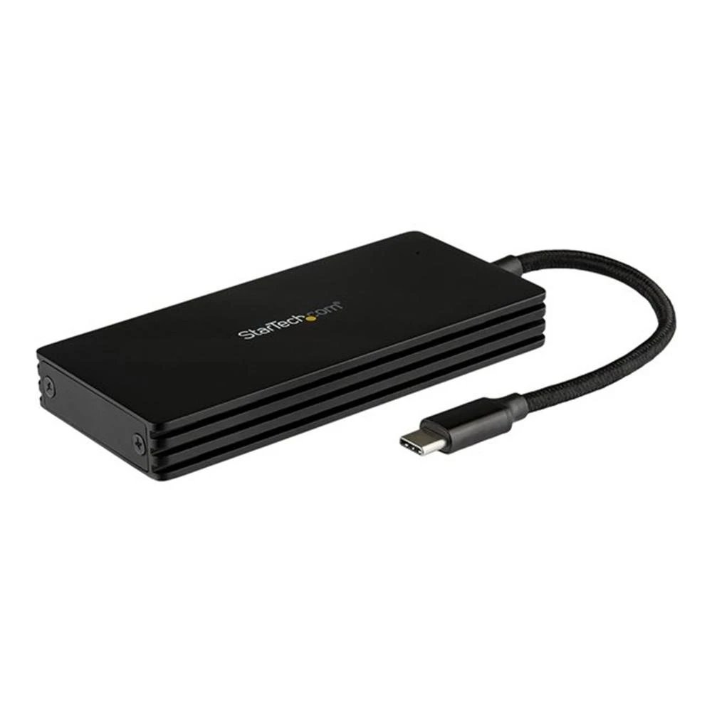 StarTech - Caja para SSD M.2 SATA SM21BMU31CI3 con USB-C 3.1 Gen 2 (10 Gbps), UASP y controlador JMicron JMS580, carcasa de aluminio negro