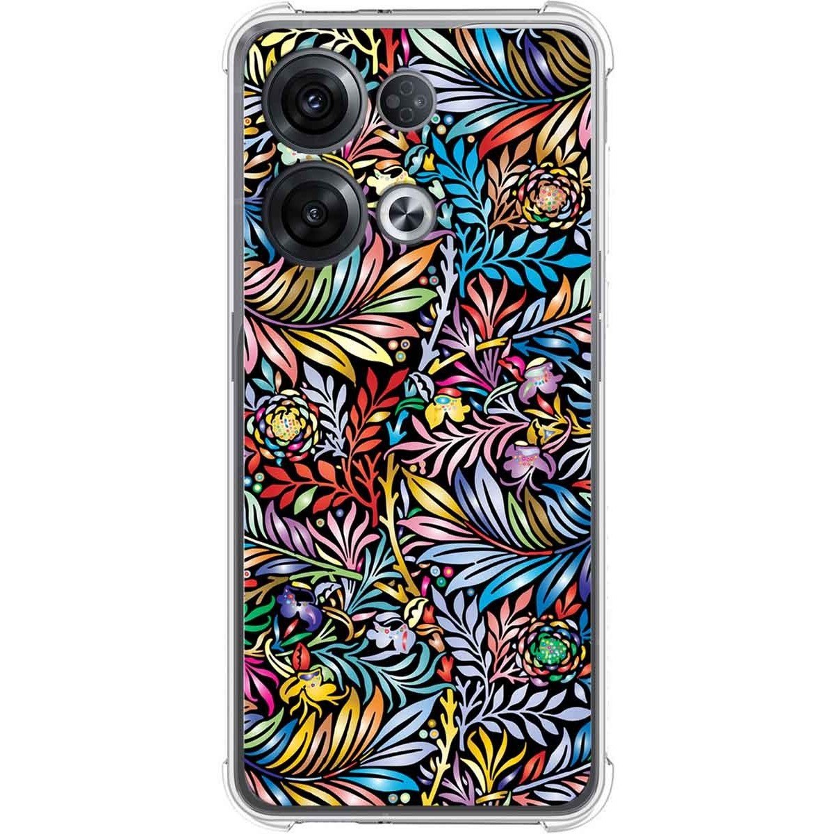 Funda Silicona Antigolpes para Oppo Reno 8 Pro 5G diseño Flores 04 Dibujos