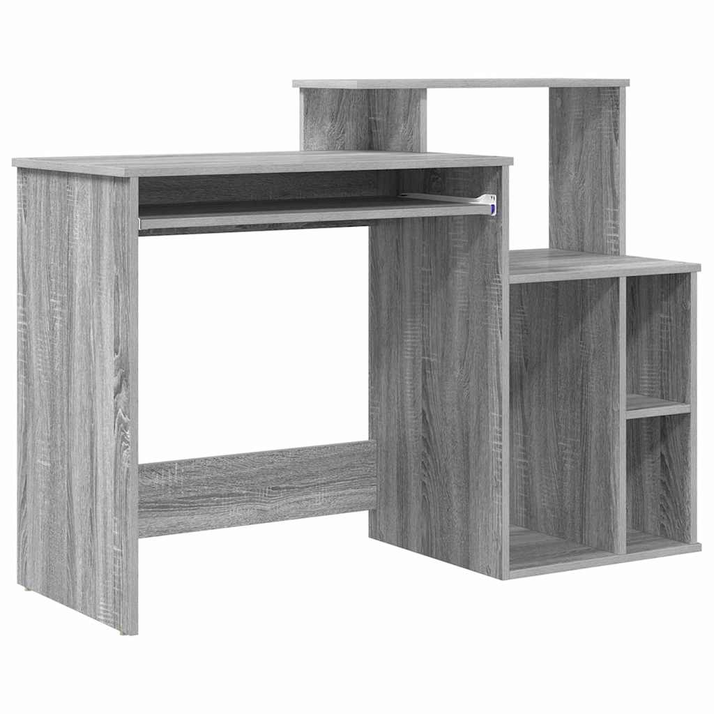 vidaXL Escritorio con cajón Gris Sonoma 120,5 x 44 x 88,5 cm