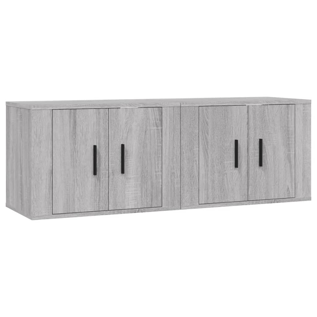 vidaXL Muebles para TV de pared 2 uds 57x34,5x40 cm, Mueble de Salon, Mueble TV, Mueble TV salon, Mesa de TV, Mueble tele