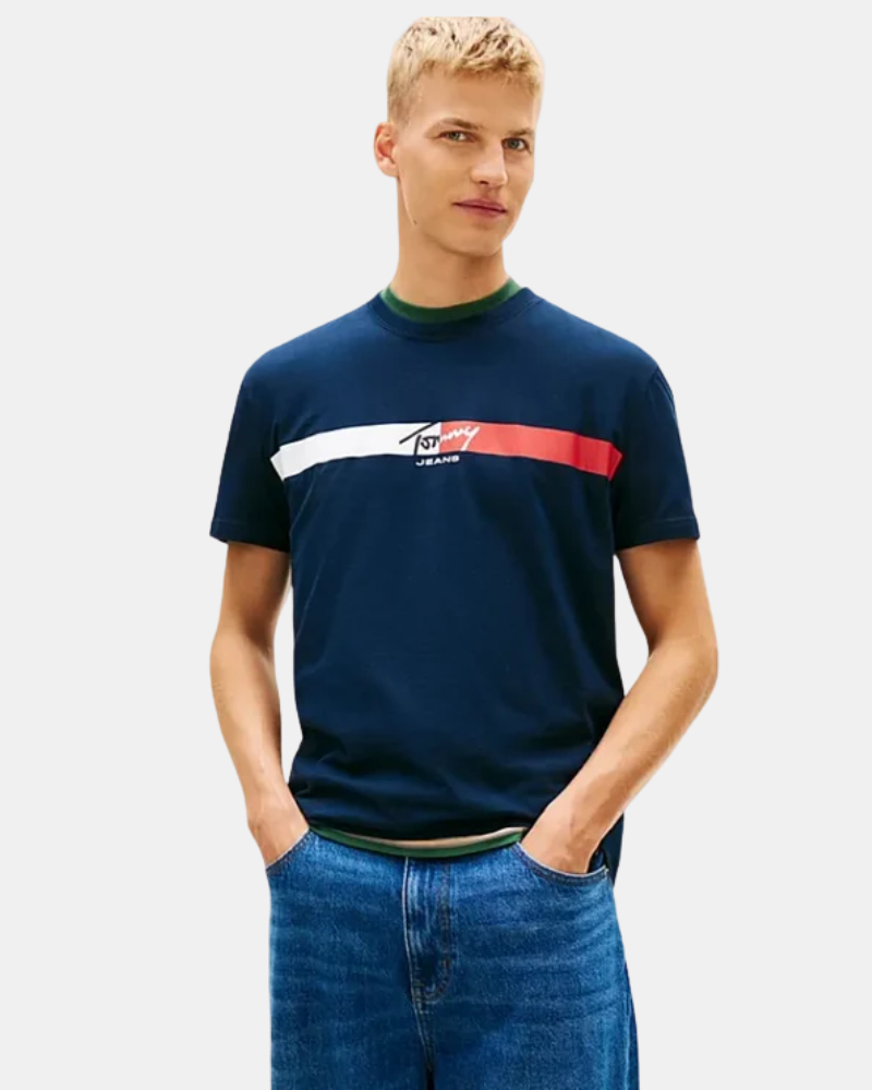 TOMMY HILFIGER DM0DM22539C1G Camisetas Manga corta Hombre Azul