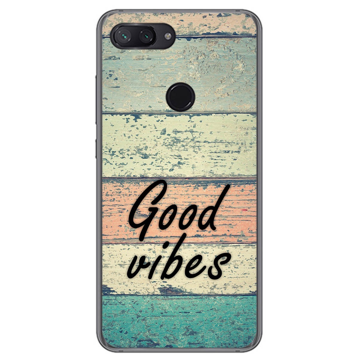 Tumundosmartphone Funda Gel Tpu para Xiaomi Mi 8 Lite diseño Madera 01 Dibujos