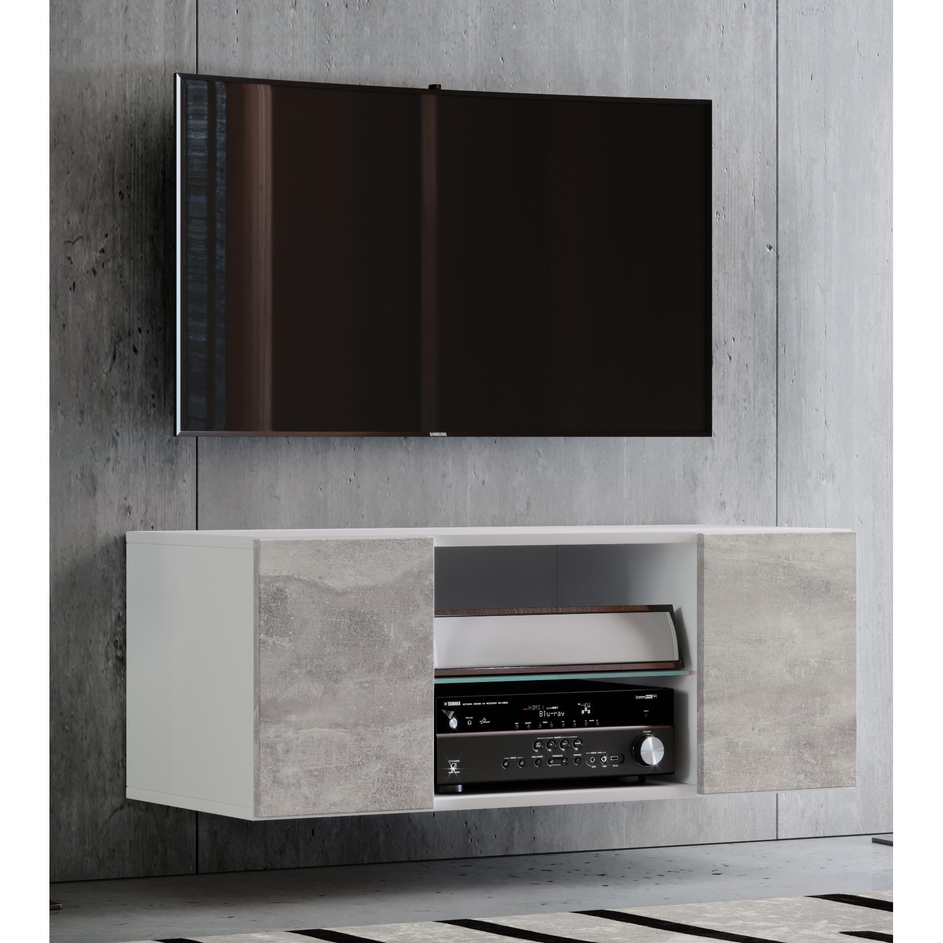 TV Möbel | Wandboard | Lowboard hängend | Maße H. 40 x B. 115 x T. 36 cm | Wandschrank - Jusa