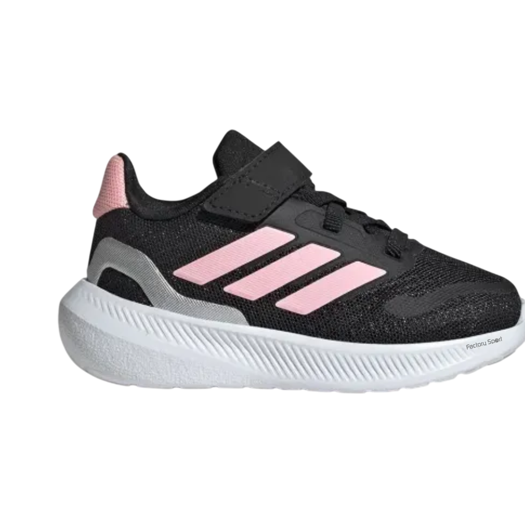 ADIDAS RUNFALCON 5 VELCRO NEGRO/ROSA/PLATA PARA BB